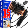 Holikme 15 Feet Dryer Vent Cleaner Kit, Lint Remover, Extends Up to 15 Feet, Synthetic Brush Head, Use with or Without a Power Drill,Black