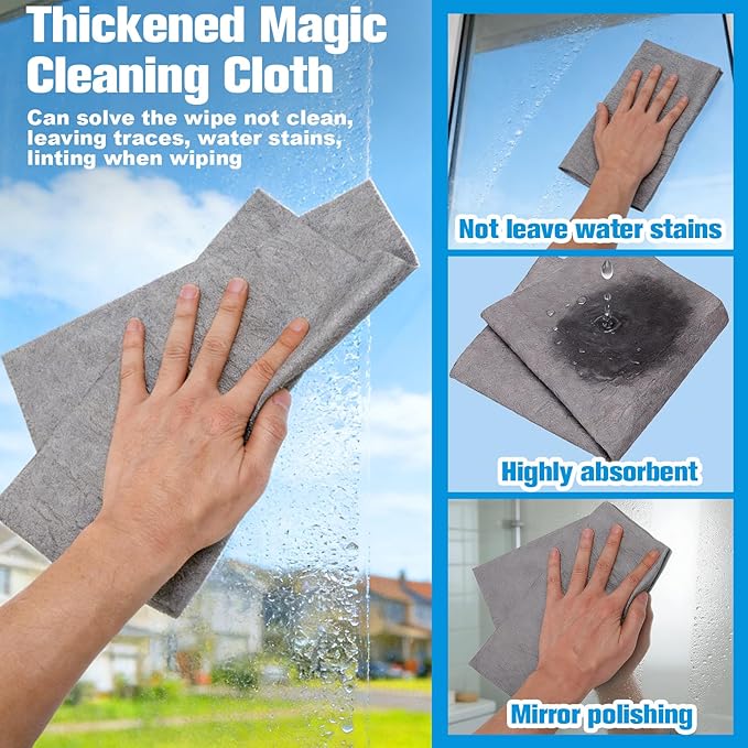 XANGNIER Window Cleaning Kit Tool with Storage Bucket,Window Washing Kit with Extension Pole,Professional Windows Washer Cleaner Squeegee Kits,Commercial&Household Use,Indoor&Outdoor High Windows