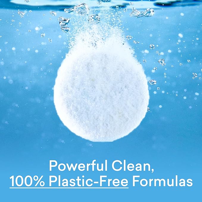 BLUELAND Laundry Essentials Kit, Fragrance Free & Clear - Plastic-Free Laundry Detergent Tablets, Oxi Booster, and Reuseable Natural Wool Dryer Balls