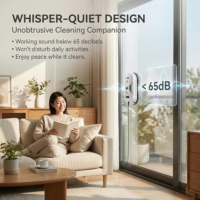 Automatic Window Cleaning Robot, Window Cleaner Robot Auto Dual Spray, 2026 Model Robot Limpia Vidrios AI Path Planning, 3000Pa Suction, Remote Control, Edge Detection for Streak-Free Glass - SS1