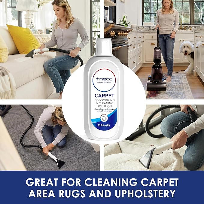 Tineco Carpet Cleaning Solution for CARPET ONE Cruiser, CARPET ONE & Spot Series, 33.8 OZ, NOT for Wet Dry Vacuum, Not for Hard Floors