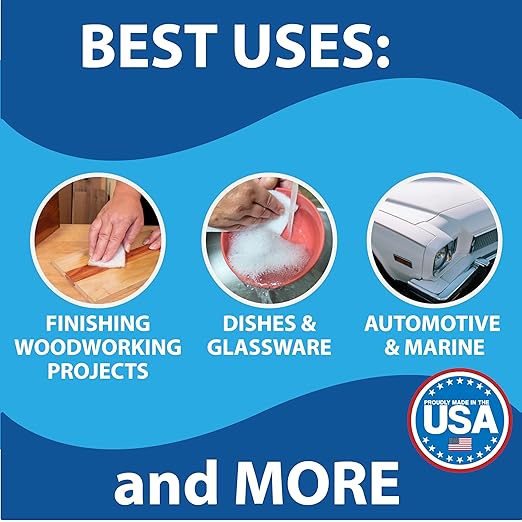 20 Pack of 6 x 9 White Non Scratch Non-Woven Pads for Buffing Cleaning Polishing and Multi Purpose Use in Your Home Workshop or DIY Garage Shop