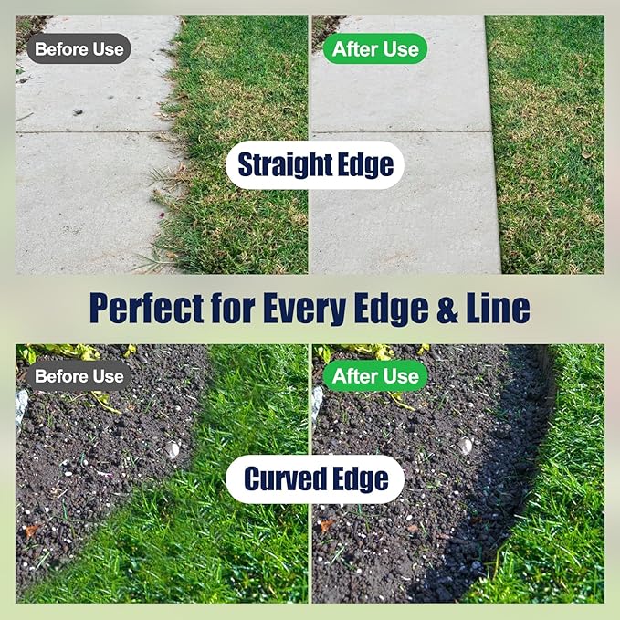 Heavy-Duty Manual Grass Edger Tool - 39 Inch Half Moon Lawn Edger with Wide Footplate. All-in-One Steel Border Edger for Landscaping, Garden Edging, Creating Trenches and Burying Irrigation Cables