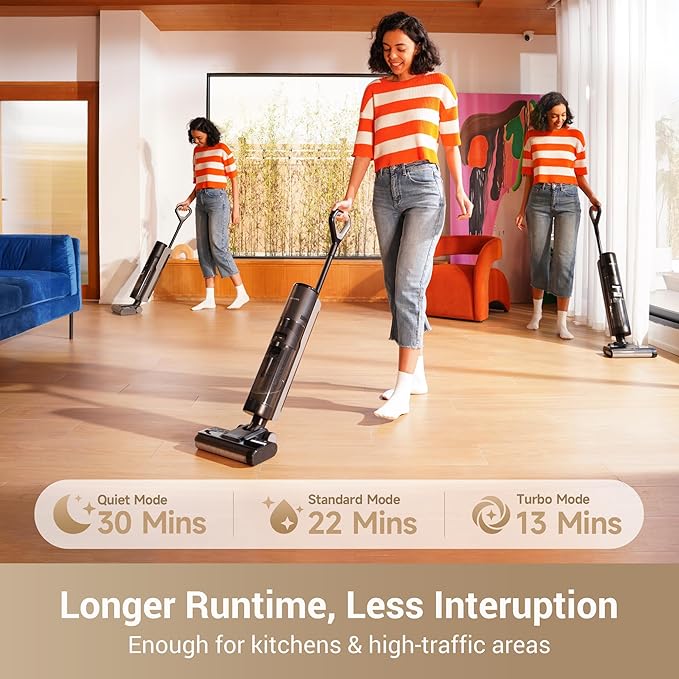 DREAME G10 Cordless Vacuum Mop with Self-Cleaning, Dual Tank Design, All in One Wet Dry Vacuum Cleaner, Up to 30 Mins Runtime, Cordless Floor Washer for Hard Floors