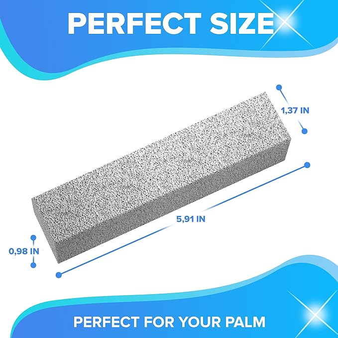 DISIWENE Pumice Cleaning Stone with Handle Toilet Bowl Cleaner Hard Water Ring Remover for Bath/Pool/Kitchen/Household Cleaning (6, 6 Pack (No Handle))