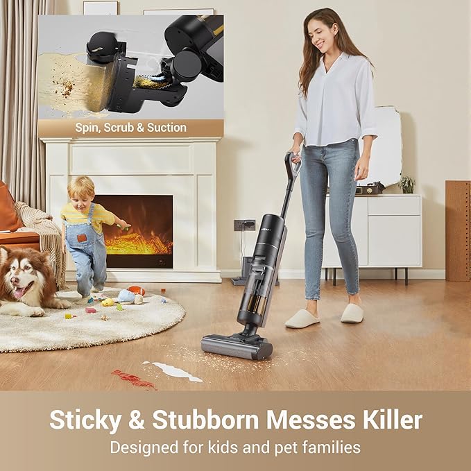 DREAME G10 Cordless Vacuum Mop with Self-Cleaning, Dual Tank Design, All in One Wet Dry Vacuum Cleaner, Up to 30 Mins Runtime, Cordless Floor Washer for Hard Floors