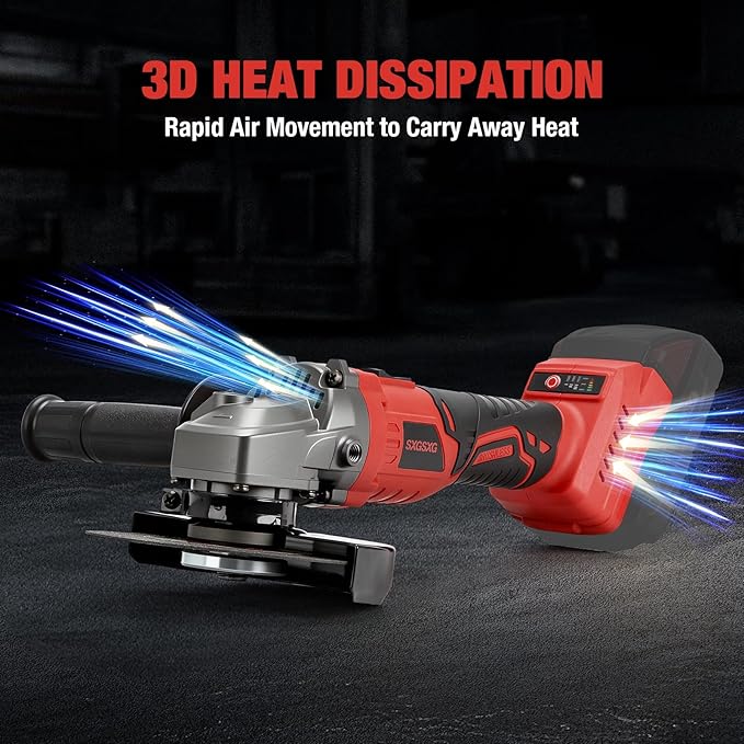Angle Grinder Cordless for Milwaukee M18 18V Battery, Brushless, Cordless Grinder 4 1/2", Variable Speed, Electric Power M18 Angle Grinder Tool for Grinding Cutting Polishing (Battery Not Included)
