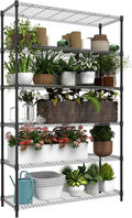 M MZG 6 Tiers Storage Shelves Load 2100LBS, Metal Shelving Wire Metal Shelving Unit Shelves for Storage Adjustable Garage Shelving for Pantry Kitchen Garage Black 17.7" D x 47.3" W x 82.4" H