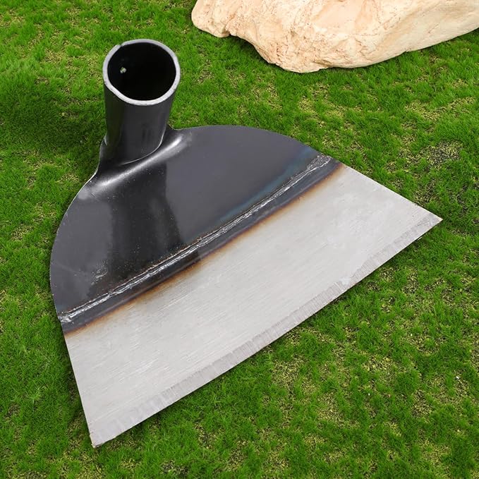 Heavy Duty Manganese Steel Garden Hoe Head Replacement for Weeding Cultivating and Soil Loosening 9.16 X 5.85 X 5.85 Inches Hand Hoe Gardening Tool Without Handle