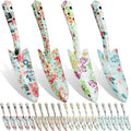 24 Pcs Floral Garden Shovels Bulk Gardening Gift for Women Heavy Duty Garden Tools Floral Hand Shovel for Mom Employees Birthday Thank You Gifts (Green Flowers)