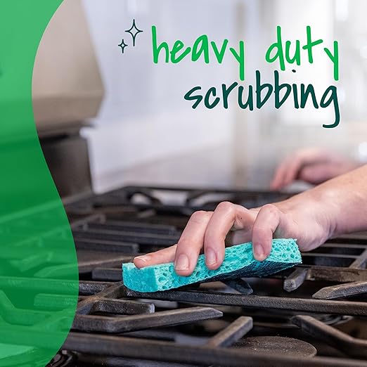 Scotch-Brite Odor Resist Heavy Duty Scrub Sponge, Dishwasher-Safe Kitchen sponges for Serious Scrubbing, Multipurpose Dish Sponge for Stuck-On Messes, 6 Scrubbing Sponges