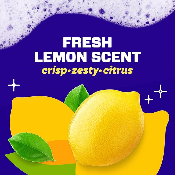 Mr. Clean Magic Eraser Sponge, Bathroom, Shower, Tub Cleaner, Soap Scum Remover, Bathroom Cleaning Supplies, Dawn Cleaning Power with Lemon Scent, Shower & Tub, 8ct