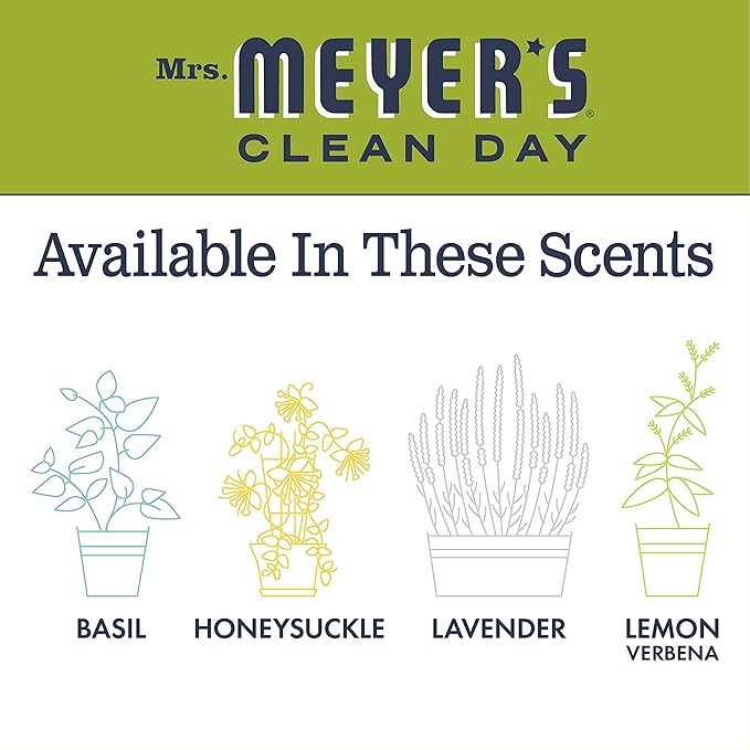 Mrs. Meyer's Dryer Sheets, Fabric Softener, Reduces Static, Infused with Essential Oils, Lemon Verbena, 80 Count