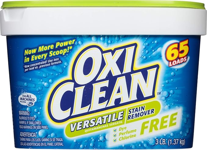 OxiClean Versatile Stain Remover Free, 3 lbs, Pack of 4