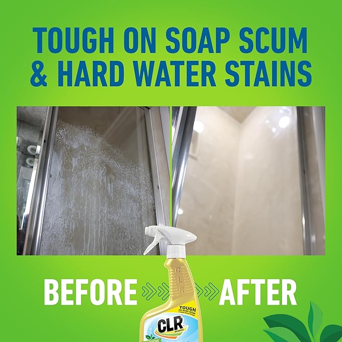 CLR Brilliant Bath Foaming Bathroom Cleaner Spray - Dissolves Calcium, Lime, and Soap Scum - Fresh Scent, 26 Ounce Bottle (Pack of 4)