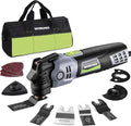 WORKPRO 400W Oscillating Multi-Tool, 6-Speed Corded Power Saw with LED Light, Quick Blade Change, 3.5° Oscillation Angle, 22 Accessories for Cutting, Sanding, Scraping