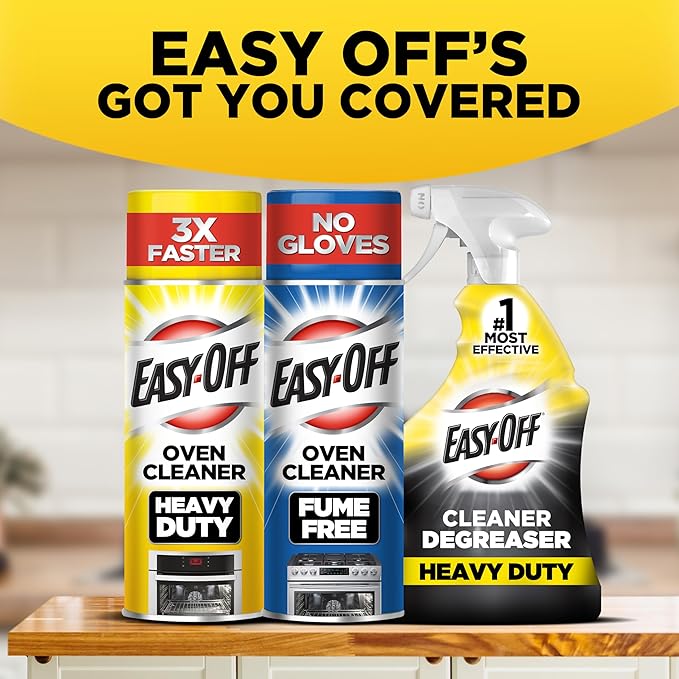 Easy-Off Heavy Duty Oven Cleaner Foam, Removes Grease & Burned-On Food, For Ovens, Grill Grates & More 14.5oz