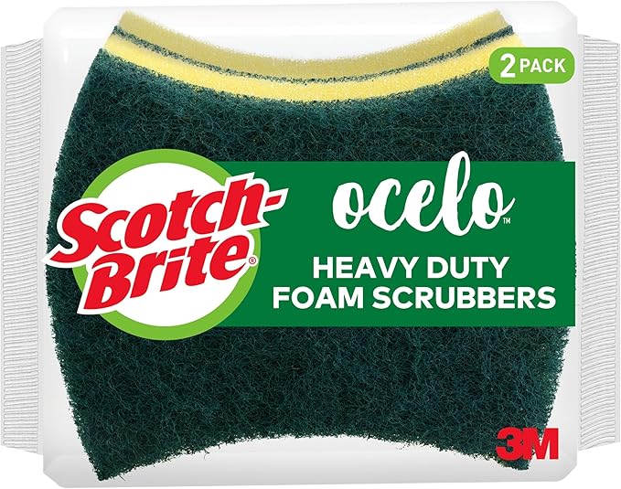 Scotch-Brite Ocelo Heavy Duty Foam Scrubber, 16 Count