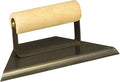 Bon 12-830 8-Inch to 3-Inch by 4-Inch Tapered Edger, 1/4-Inch Radius, 3/8-Inch Lip with Wood Handle, Stainless Steel