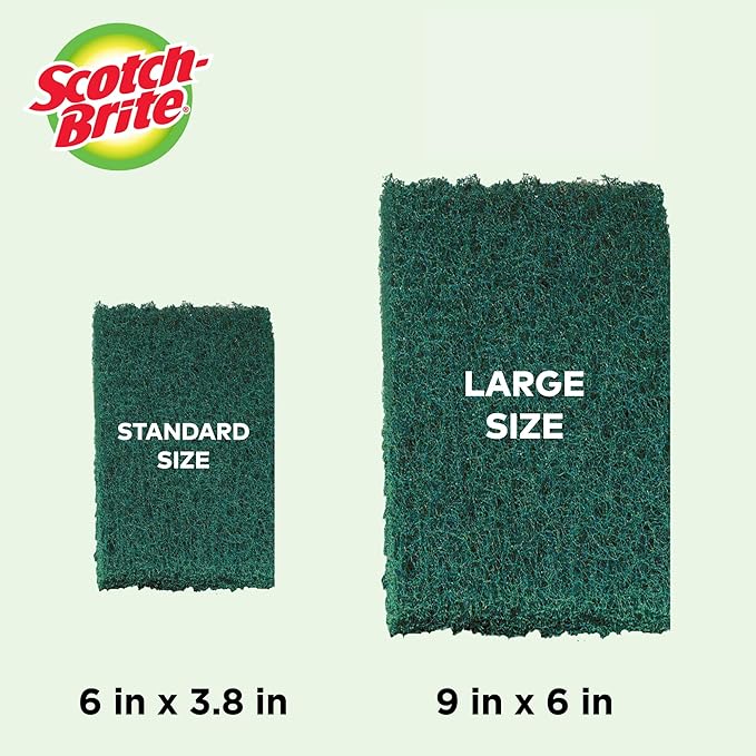Scotch-Brite Heavy Duty Scour Pads, 6 in. x 3.8 in. (Green) / 2-Pack