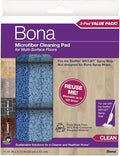 Bona® Microfiber Cleaning Pads for use with Swiffer® WETJET® Spray Mop only, 3 Pack, Washable & Reusable up to 500 Times