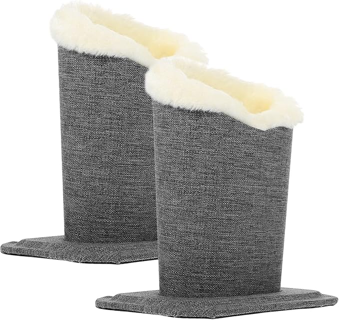 2pcs Linen Fabric Eyeglasses Holder Stand Plush Eyeglass Organizer Rack for Desktop Storage Eyewear Display in Linen Gray, Compact Set for Home and Office Use