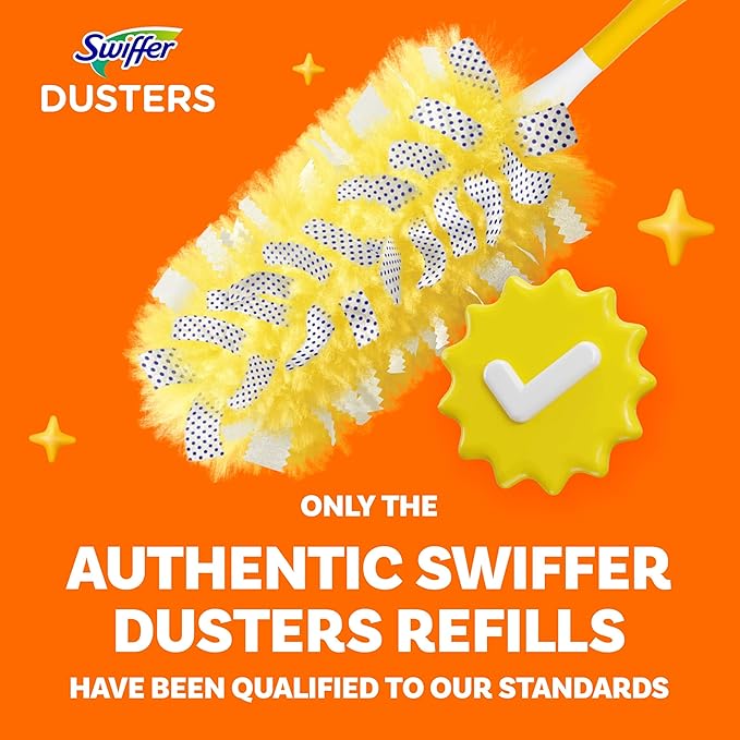 Swiffer Dusters Heavy Duty Multi-Surface Duster Refills for Cleaning, Unscented, 11 Count