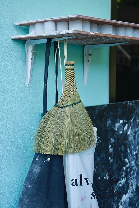 Small Whisk Broom9.5 Handheld Brush Whisks Away Dust, Dirt & Debris Brush Hanger for Easy Storage Perfect for Indor Outdoor and Car - Short of Asian Whisk Broom (Soft Broom Thai)