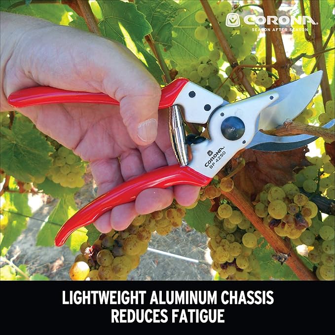 Corona Tools Bypass Pruner – Forged Steel 1″ Capacity Hand Pruning Garden Shears with Lightweight Aluminum Handles