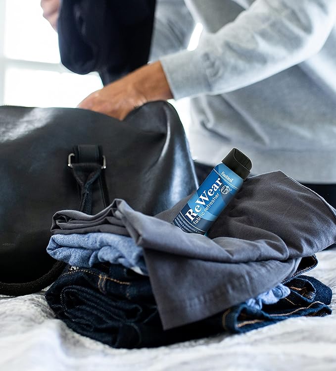 Faultless ReWear Dry Wash Spray for Clothing – Wrinkle Remover, Fabric Refresher Spray, Captures Odors – Like Dry Shampoo for Clothes: Fresh Look W/Out Laundry, 3oz (Mini 3 Pack)