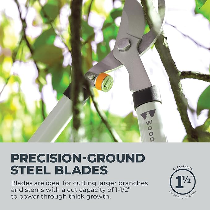 Woodland Tools Regular Duty Lopper – 28 Inch Manual Branch Cutter with Bypass Blade and Non Slip Grip – Lightweight Tree Trimmer for Gardening, Shrubs, and Small Branches