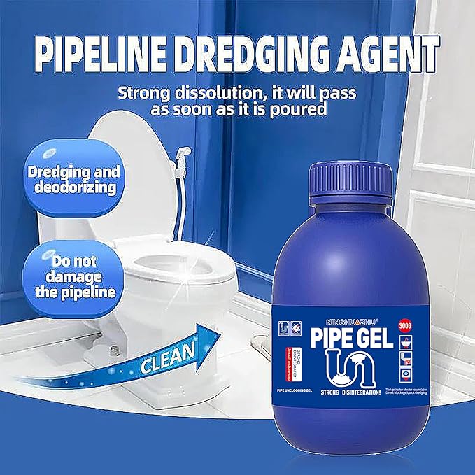 Professional Grade Drain Cleaner, Heavy Duty Pipe Unblocker for Kitchen Sink, Shower, Bathtub, Chemical Drain Opener