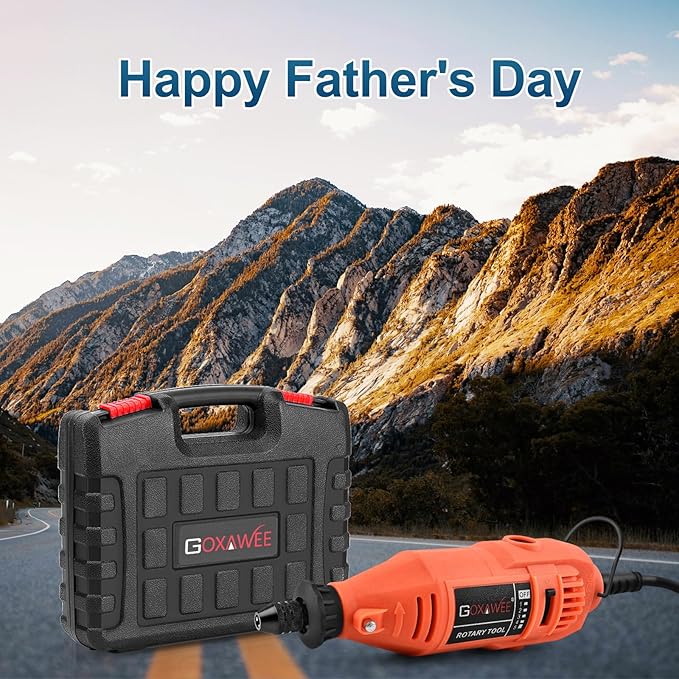 GOXAWEE Rotary Tool Kit with Keyless Drill Chuck and Flex Shaft, Variable Speed Electric Multiuse Tool & 140 Accessories for Cutting, Drilling, Engraving, Grinding, Sanding, Polishing, Crafts,and DIY