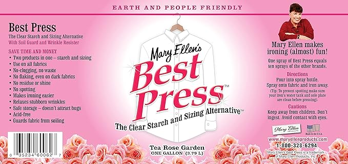 Mary Ellen Products Best Press Spray Starch, Tea Rose Garden