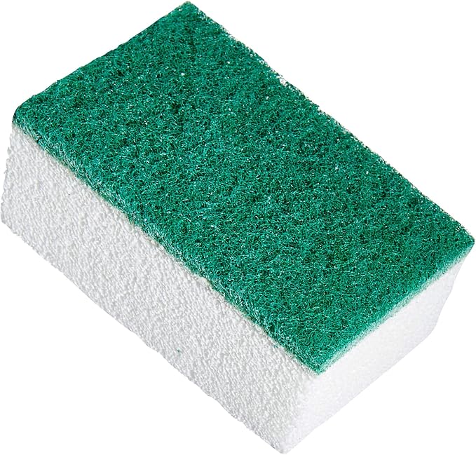 Compac Home Magic-Stone Kitchen Cleaner Scrub - 2-Sided Scouring Brick/Sponge, Easily Removes Stubborn Grime, Grease, Food from Oven Trays, Pans, Cookie Sheets, 3 Count