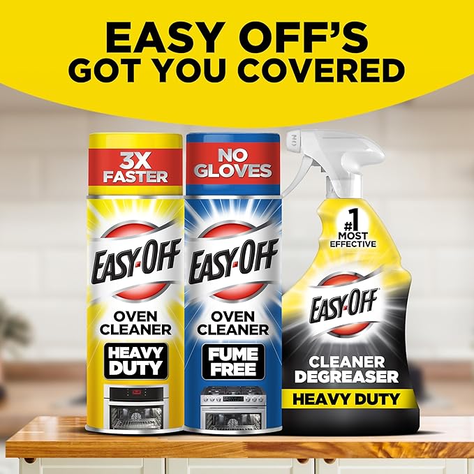 Easy-Off Heavy Duty Degreaser, Removes Grease & Grime, For Kitchen, Garage, Outdoor & More 32oz