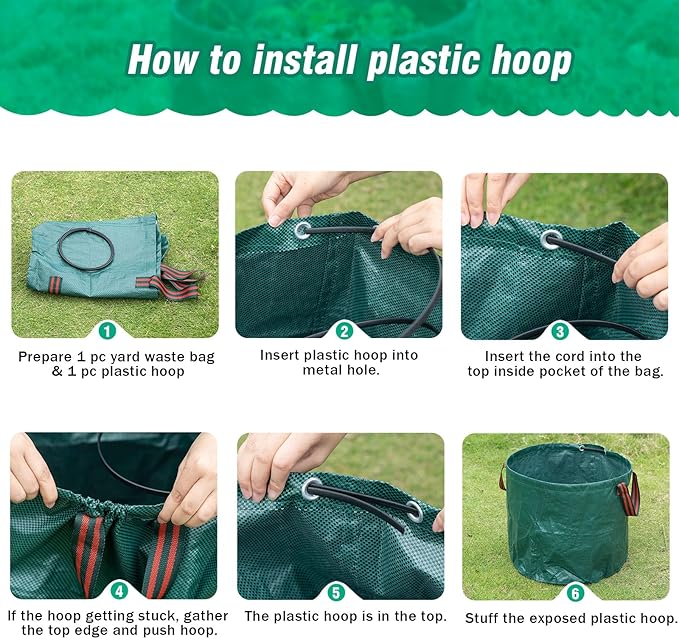 Weed Puller Tool Gardening Hand Weeding Tool with Long Handle 4 Steel Claws and Collapsible Trash Can for Lawn and Garden,Easily Remove Weeds Without Bending, Pulling,or Kneeling
