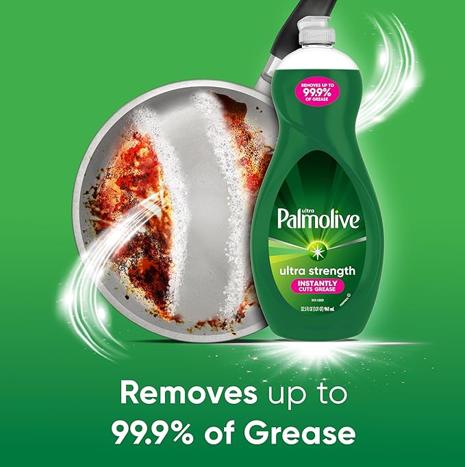 Palmolive Ultra Strength Liquid Dish Soap, Original Green, 32.5 Fluid Ounce (Packaging May Vary)