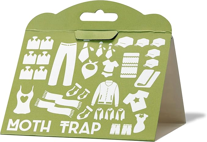 Professor Killamoth Triple Strength Clothes Moth Traps – Safe, Non-Toxic Closet Moth Prevention for Clothes & Wool – Pheromone Traps for House & Wardrobe Protection – 6 Pack