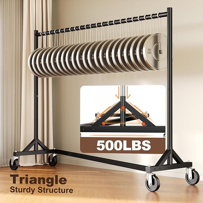 HOKEEPER Commercial Z Base Garment Rack Hold 500LBS Heavy Duty Clothing Rack Adjustable Rolling Clothes Rack for Hanging Clothes Racks on Wheels Portable Z Rack, Black