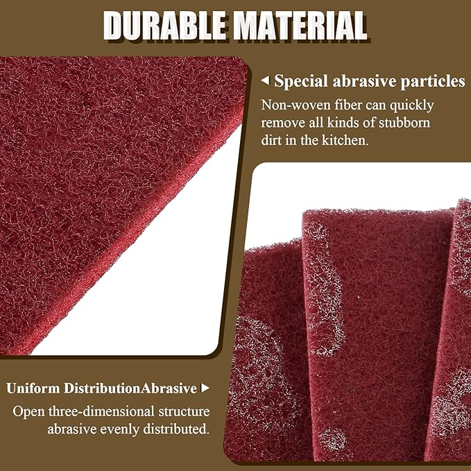 4 Pcs 4.7 x 7.9 Inch General Purpose Scuff Pads, 7447 Very Fine Sanding Hand Pads for Scuffing, Scouring, Sanding, Paint Primer Prep Adhesion Scratch, Surface Preparation for Car, Craft
