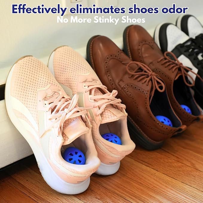 Air Jungles Shoe Deodorizer Balls 12 Ct, Ocean Scent, Odor Remover Balls for Sneakers, Gym Bags, Lockers, Closets, Hampers, and Drawers, Essential Oil Provides Natural Freshness
