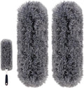 Reusable Microfiber Duster Refills Compatible with OXO & MR.SIGA Duster - Washable Duster for Household Cleaning Dusting Furniture Blind Ceiling Fan - 2Pack Grey (Handle NOT Included