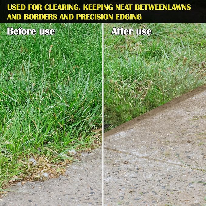 41in Lawn Edger, Half Moon Edger, Border Edger with T-Grip, Saw-Tooth for Sidewalk and Grass Maintenance