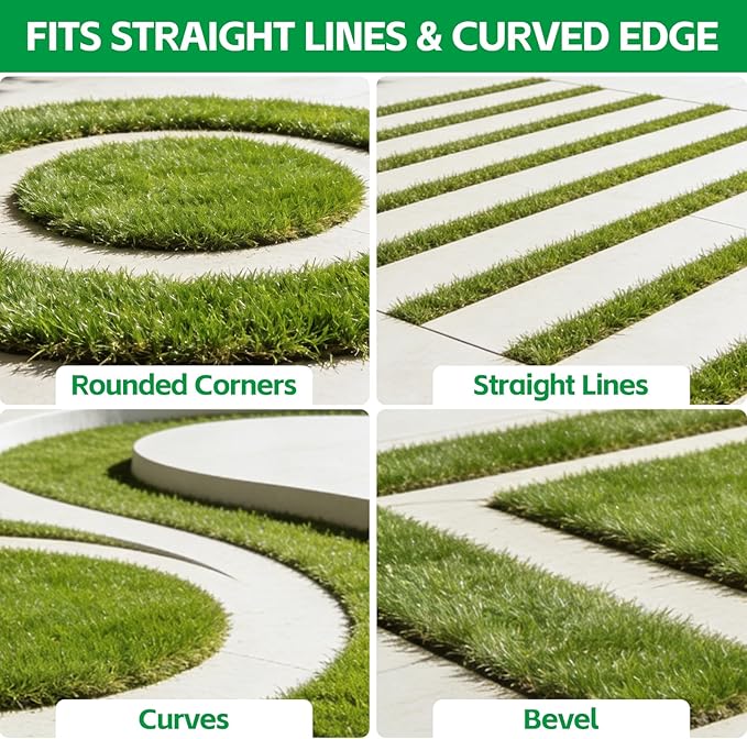 Edger Lawn Tool 41.8” Manual Lawn Edger with Ergonomic T-Grip & Wide Footplate Metal Half Moon Grass Edgers for Garden Yard Landscaping Maintenance