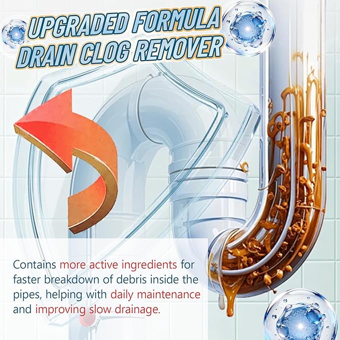 Drain Cleaner Shower Sink Cleaner New - Powerful Pipeline Dredging Agent, Kitchen Unblocker, Sink and Drain Cleaner for Kitchen Toilet（3PCS）