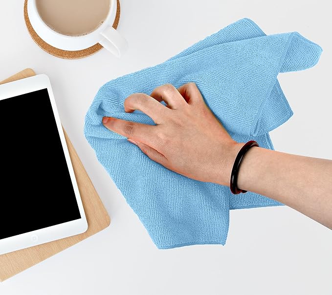 Avalon Towels Microfiber Cleaning Cloths (Value Pack of 48) - Size 16 x 16 Inches, Highly Absorbent Cleaning Rags, Lint Free, Reusable and Washable, Microfiber Towels for Cars
