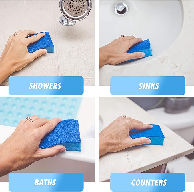 ELITRA Heavy Duty Scrubber Sponge With Hydrophilic Foam Technology - Blue - 24 Pack