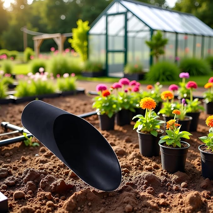 Black Bonsai Soil Scoops,Plastic Garden Soil Scoops,Colorful Gardening Tools Potting Scoopers Bucket Shovel for Flower Planting,Bonsai,Potting Garden Soil