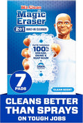 Mr. Clean Magic Eraser Foaming Sponge, All Purpose Cleaner, Dawn Cleaning Power, Wall, Sneaker, Oven Cleaner, Kitchen, Bathroom, Shower Cleaning Supplies, Scrubber, Ultra Foamy, 7ct